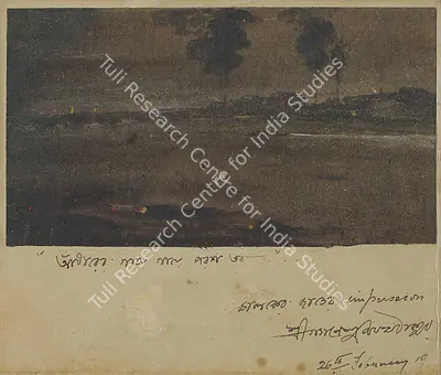 Gaganendranath Tagore (Artist), Andharer Gaye Gaye Porosh Taba... , 1916, Painting