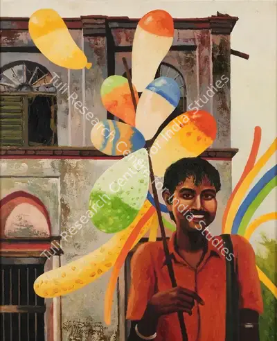 Sanjay Bhattacharya (Artist), Dream Seller, 2007, Painting