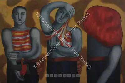 Sudhir Patwardhan (Artist), Thinking Of Leger, 1975, Painting