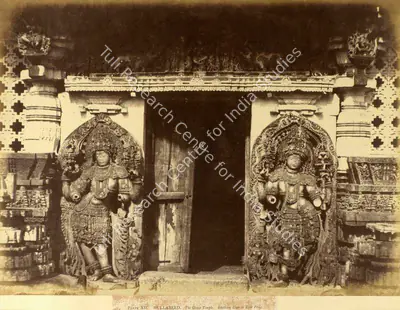 William Henry Pigou (Photographer), Hullabeed. The Great Temple. Southern Door in East Front, Antiquarian Photograph