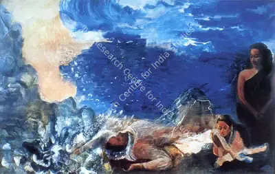 Nalini Malani (Artist), Alakananda Samarth as Nina, 1992, Painting