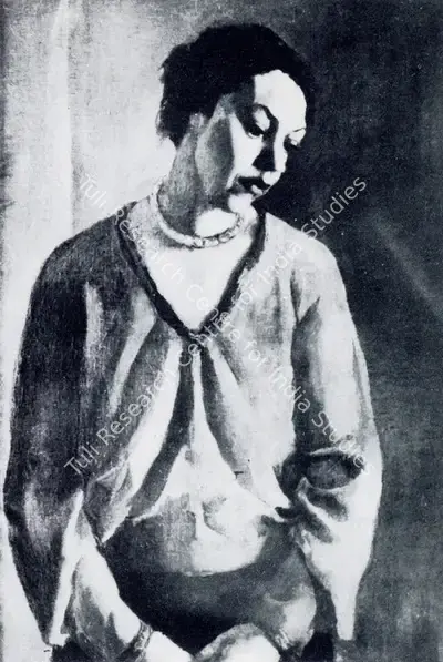 Amrita Sher-Gil (Artist), Study of Model in Brown, 1933, Painting