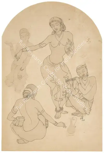 K.H. Ara (Artist), Untitled, 1948, Drawing
