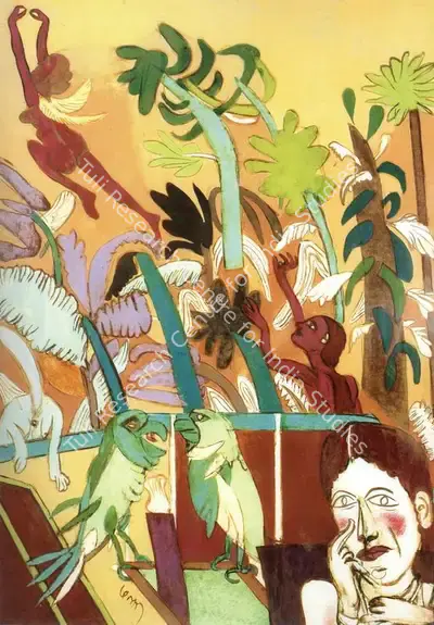 Subramanyan, K.G. (Artist). Fairytales of Purvapalli. Watercolour and Oil on Acrylic Sheet, 1986 | K.G. Subramanyan, 2003 | Painting | FineArts | 00566354