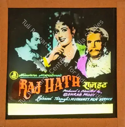 Sohrab Modi (Producer), Raj Hath, 1956, Glass Slide