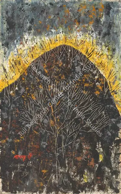 Pai, Laxman (Artist). Untitled (Landscape), 1959 | Painting, So.Lon/26.09.24, 2024 · Sotheby's
