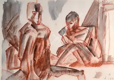 Somnath Hore (Artist), Untitled, 1982, Painting