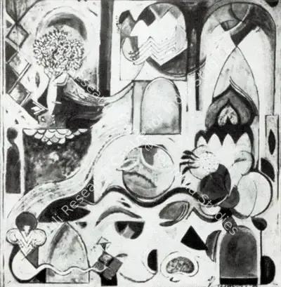P. Gopinath (Artist), Biomorphic Images, Painting
