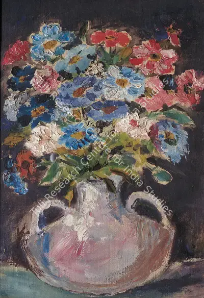 K.H. Ara (Artist), Still-Life: Flowers, 1969, Painting