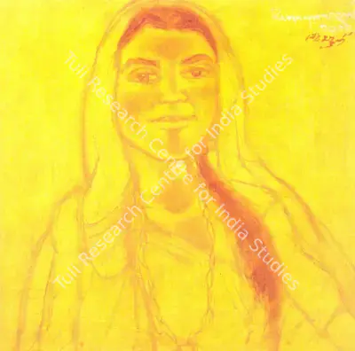 A. Ramachandran (Artist), Portrait of Raj, Undri Village, Rajasthan, 2000, Painting