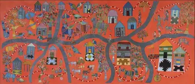 Kalavati&nbsp;Shyam (Artist), Tribe, Life and Forest, 2020, Painting