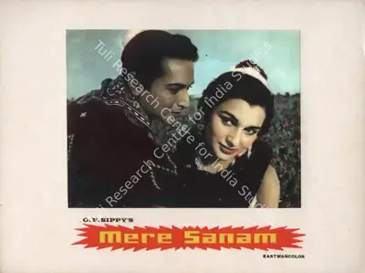 K. Vaikunth (Cinematographer), Mere Sanam, 1965, Photographic Still Mounted on Lobby Card