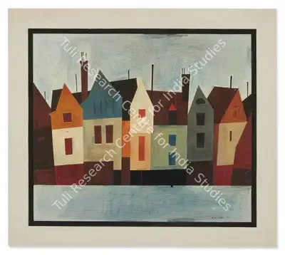 S.H. Raza (Artist), Tout Houses, 1952, Painting