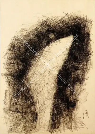 Ramkumar (Artist), Untitled, 1962, Drawing