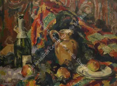 Jehangir Sabavala (Artist), Still Life with Apples, 1949, Painting