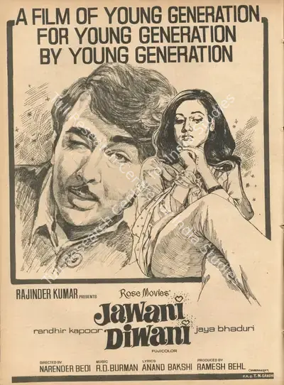 Ramesh Behl (Producer), Jawani Diwani, 1972, Advertisement