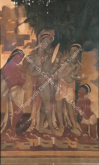 Anonymous (Artist), After Ajanta: Scene From Cave XVII, 1926, Painting