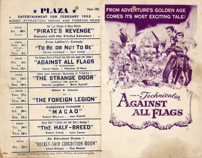 George Sherman (Director), Against All Flags, 1952, Handbill