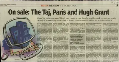 Kavita Kukday (Reporter), On sale: The Taj Paris and Hugh Grant, 2007, Newspaper Clipping