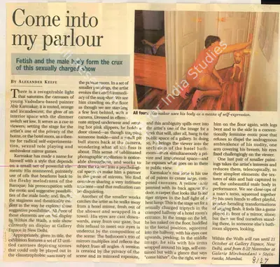 Alexander Keefe (Reporter), Come Into My Parlour, 2008, Newspaper Clipping