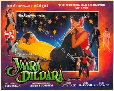 Tess Mirza (Producer), Yaara Dildara, 1991, Song-Synopsis Booklet