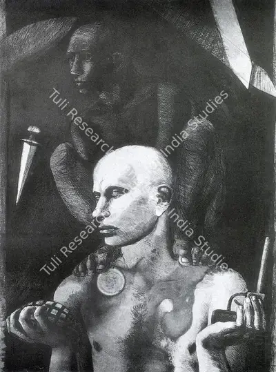 Anupam Sud (Artist), Silent Spectator, 1994, Painting