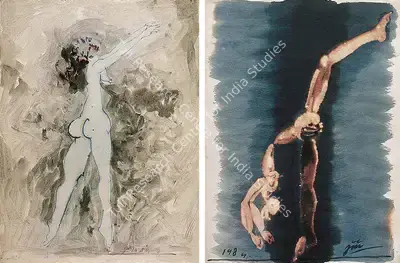Jai Zharotia (Artist), Acrobat, 1985, Painting