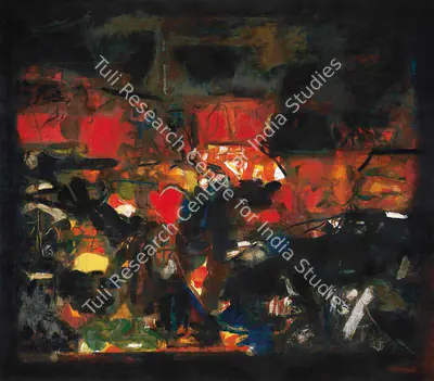Raza, S.H. (Artist). Tapovan, 1972 | Painting, Ch.NeY/21.03.18, 2018 · Christie's
