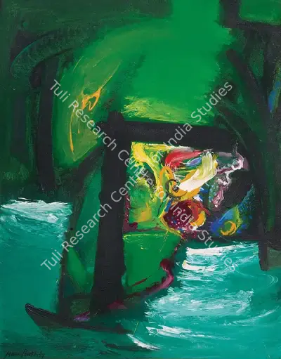 Manu Parekh (Artist), Green Reflection, 2004, Painting
