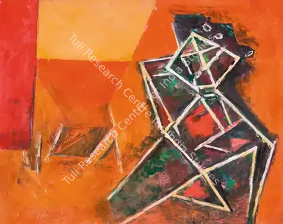 K.S. Kulkarni (Artist), Man of Space, 1982, Painting