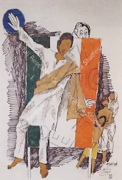 M.F. Husain (Artist), Allahabad, 1984, Painting