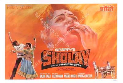 Dwarka Divecha (Cinematographer), Sholay, 1975, Lobby Card
