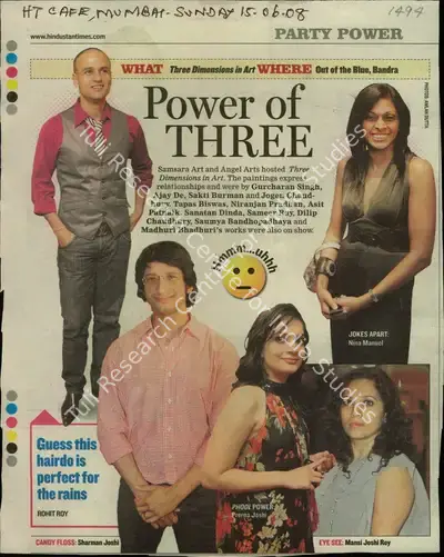 Amlan Dutta (Photographer), Power of Three, 2008, Newspaper Clipping