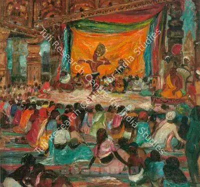 Ara, K.H. (Artist). Bharata Natya, n.d. | Painting, So.Lon/08.06.00