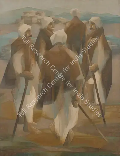 Sabavala, Jehangir (Artist). The Peasants. Oil on canvas, 1981 | Painting  | 00867649