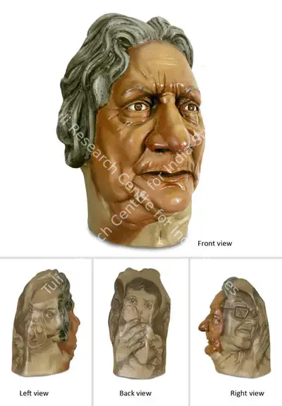 Subba Ghosh (Artist), Splintered Head, 2004, Sculpture