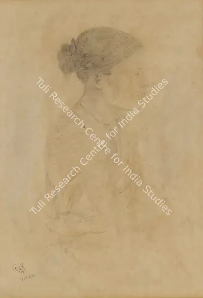 A.K. Haldar (Artist), Untitled, 1923, Drawing