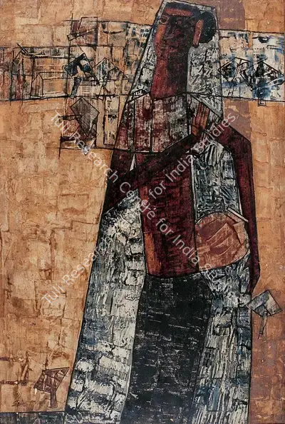 J. Sultan Ali (Artist), Standing Lady, 1961, Painting