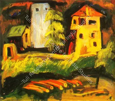 H.A. Gade (Artist), Kashmir, 1950, Painting
