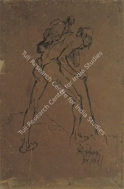 D.P. Roy Chowdhury (Artist), Durer Jatri, 1939, Painting