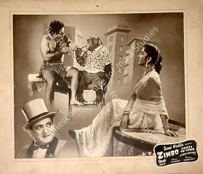 Homi Wadia (Producer), Zimbo Shaher Me, 1960, Photographic Still Mounted on Lobby Card