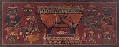 Jamini Roy (Artist), Ravana, 1961, Painting