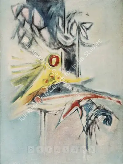 Ahmed Parvez (Artist), Abstract Forms, 1962, Painting