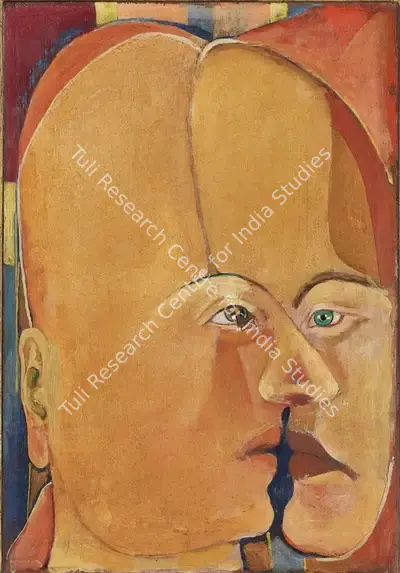 S.K. Bakre (Artist), Two Prophets in One, 1998, Painting