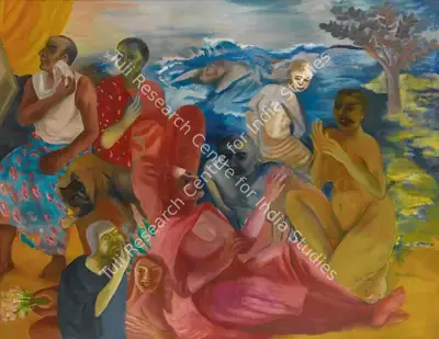 Nalini Malani (Artist), Love, Deception and Intrigue, 1986, Painting
