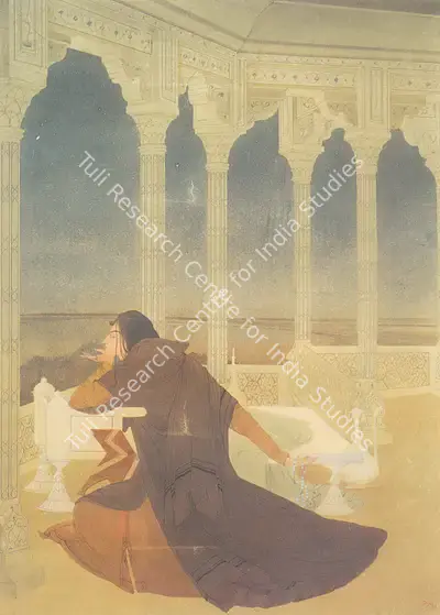 Chughtai, M.A.R. (Artist). Jahanara At The Taj, n.d. | Painting, So.Lon/17.06.99