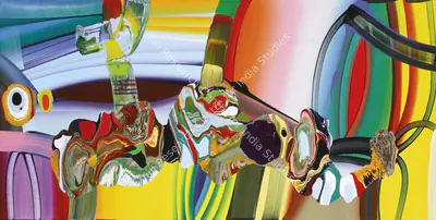 Bose Krishnamachari (Artist), Stretched Bodies, Painting