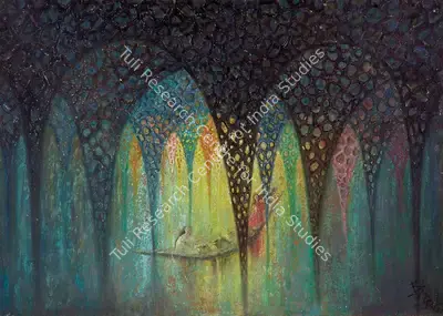 Badri Nath Arya (Artist), Swapan Lok, 1969, Painting