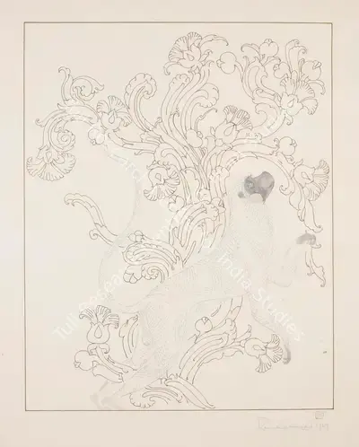 A. Ramachandran (Artist), Untitled (Monkey), 1989, Drawing