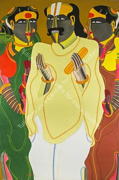 Thota Vaikuntam (Artist), Pandit with Women, 2006, Painting